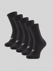 4F Skarpetki długie (5-pack) damskie - czarne 39-42. Czarne skarpety damskie 4f, bez wzorów, z bawełny. Za 69.99 zł.