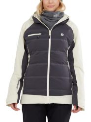 Damska kurtka narciarska Fundango Medina Padded. Białe kurtki damskie Fundango, l, bez wzorów, z materiału, długie, bez kaptura, narciarskie. Za 399.00 zł.