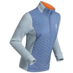 Sweter damski z zamkiem błyskawicznym Daehlie Sportswear Comfy 2.0. Niebieskie bluzy sportowe damskie DAEHLIE, bez wzorów, bez kaptura, narciarskie. Za 660.50 zł.
