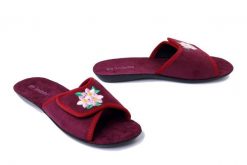 INBLU NP-2H 066 śliwkowy, kapcie damskie. Czerwone kapcie damskie Inblu, bez wzorów, z tkaniny. Za 44.99 zł.
