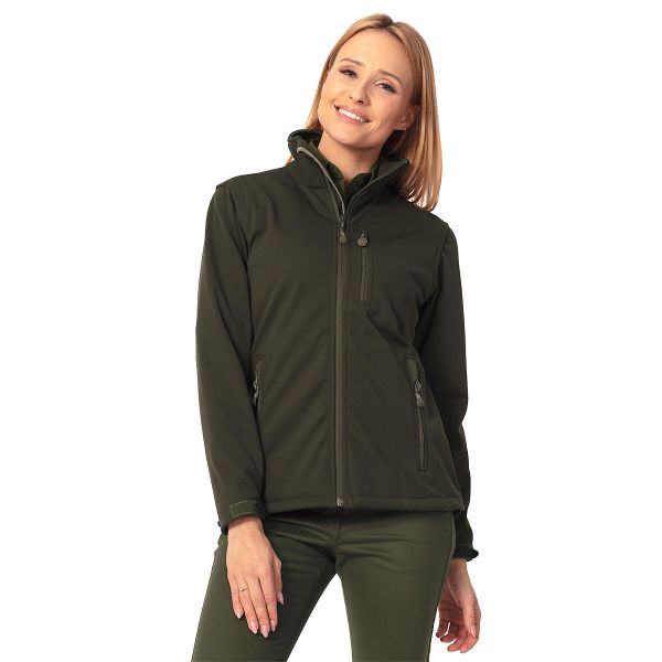Kurtka myśliwska damska Forest Lady Softshell z membraną. Zielone kurtki damskie tagart, xl, bez wzorów, z softshellu, bez kaptura, outdoorowe. W wyprzedaży za 551.65 zł.