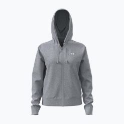 Bluza damska Under Armour Rival Fleece Crew. Szare bluzy damskie Under Armour, bez wzorów, bez kaptura. Za 189.99 zł.