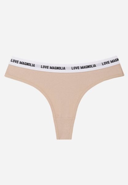 Beżowe Majtki Typu Stringi z Bawełną i Napisami Veza. Brązowe stringi damskie Born2be, l, bez wzorów, z bawełny. Za 7.99 zł.