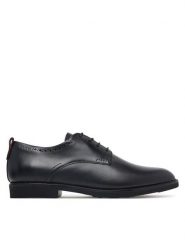 HUGO Półbuty Ginsby 50569007 Czarny. Czarne eleganckie półbuty Hugo, ze skóry, wizytowe, bez zapięcia. Za 764.99 zł.