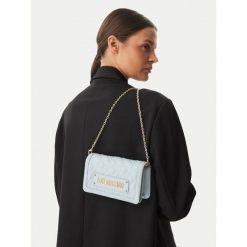 Torebka LOVE MOSCHINO. Niebieskie torebki do ręki damskie Love Moschino, bez wzorów, wizytowe, bez dodatków. Za 458.99 zł.