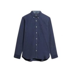 Koszula Superdry. Niebieskie koszule męskie Superdry., l, bez wzorów, ze sztruksu, klasyczne, bez kołnierzyka, bez ramiączek. Za 329.15 zł.