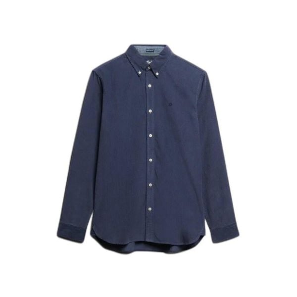 Koszula Superdry. Niebieskie koszule męskie Superdry., l, bez wzorów, ze sztruksu, klasyczne, bez kołnierzyka, bez ramiączek. Za 329.15 zł.