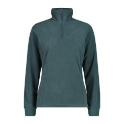 Damski polar CMP. Zielone bluzy sportowe damskie CMP, bez wzorów, z polaru, bez kaptura, narciarskie. Za 119.99 zł.