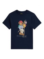 Polo Ralph Lauren T-Shirt 323A12428002 Granatowy Regular Fit. Niebieskie t-shirty dla chłopców Polo Ralph Lauren, bez wzorów, z bawełny, bez ramiączek. Za 289.99 zł.