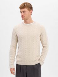 JOOP! sweter z dzianiny z domieszką kaszmiru Mężczyźni biały, XXL. Białe swetry przez głowę męskie JOOP!, m, bez wzorów, z dzianiny, bez kołnierzyka. Za 899.95 zł.