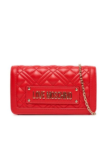 LOVE MOSCHINO Torebka JC5681PP0NLA0500 Czerwony. Czerwone torebki do ręki damskie Love Moschino, bez wzorów, ze skóry, wizytowe, bez dodatków. Za 459.99 zł.