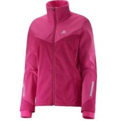 Kurtka trekkingowa damska Salomon Pulse Softshell. Czerwone kurtki damskie Salomon, m, bez wzorów, z softshellu, bez kaptura. Za 252.00 zł.