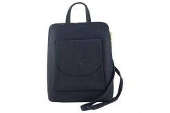 Plecak listonoszka 2w1 BARBERINI'S granatowy 800-4. Niebieskie plecaki damskie Barberinis, bez wzorów, ze skóry, casualowe. Za 259.99 zł.