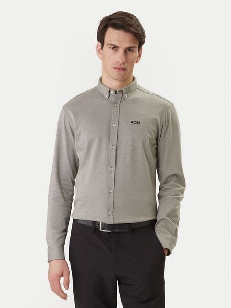 BOSS Koszula ST Motion 50555946 Khaki Regular Fit. Brązowe koszule męskie Boss, m, bez wzorów, z bawełny, bez kołnierzyka, bez ramiączek. Za 371.99 zł.