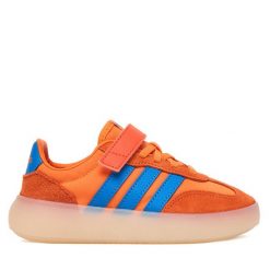Sneakersy adidas. Brązowe trampki i tenisówki chłopięce Adidas, bez wzorów, bez zapięcia. Za 199.99 zł.