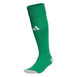 Getry piłkarskie Adidas Milano 23. Zielone legginsy sportowe męskie Adidas, bez wzorów, do piłki nożnej. Za 31.90 zł.