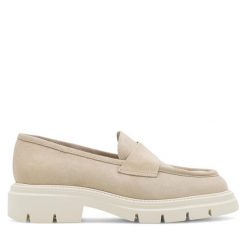 Loafersy GINO ROSSI. Brązowe mokasyny damskie Gino Rossi. Za 159.99 zł.