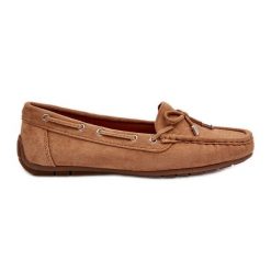 Damskie Zamszowe Mokasyny Camel Si Passione brązowe. Brązowe mokasyny damskie ze skóry, klasyczne. Za 114.06 zł.