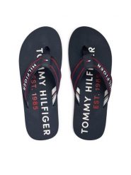 Tommy Hilfiger Japonki Sporty Hilfiger Beach Sandal FM0FM05805 Granatowy. Niebieskie buty sportowe męskie Tommy Hilfiger, z materiału, bez zapięcia. Za 149.99 zł.