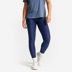 Legginsy fitness damskie. Niebieskie legginsy damskie DOMYOS, l, bez wzorów, z elastanu. Za 69.99 zł.
