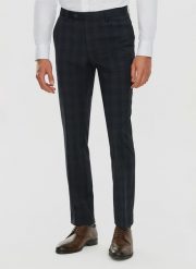 PAKO LORENTE – Męskie spodnie garniturowe w odcieniu granatowym. Niebieskie eleganckie spodnie męskie Pako Lorente, m, bez wzorów, z lycry. Za 299.99 zł.
