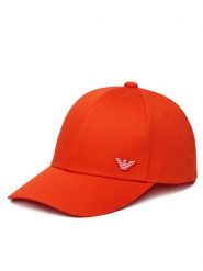 Emporio Armani Czapka z daszkiem EX000004 AF12603 U5026 Pomarańczowy. Brązowe rękawiczki męskie Emporio Armani, bez wzorów, z bawełny. Za 219.99 zł.