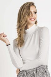 Ecru Golf Basic z Koronkową Wypustką. Brązowe bluzki damskie Wow Point, s, bez wzorów, z elastanu, bez kołnierzyka, bez ramiączek. Za 129.90 zł.