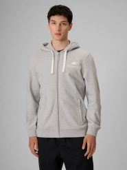 4F Bluza dresowa regular z kapturem męska - szara XL. Szare bluzy męskie 4f, m, bez wzorów, z dresówki, z kapturem. Za 189.99 zł.