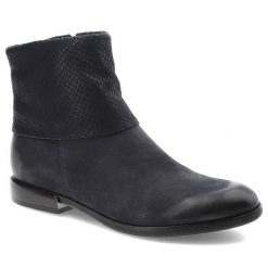 Granatowe Botki Carinii Damskie Modne Skórzane Obuwie. Niebieskie botki damskie Carinii, na wiosnę, ze skóry, eleganckie, bez obcasa, na płaskiej podeszwie, bez zapięcia. Za 239.00 zł.