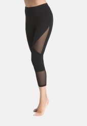 Legginsy na fitness damskie Teyli Tina 7/8. Czarne legginsy sportowe damskie Teyli, s, bez wzorów, z bawełny, z obniżonym stanem, krótkie, do biegania. Za 129.95 zł.