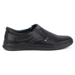 Olivier Buty męskie skórzane wsuwane casual 284GT czarne. Czarne półbuty na co dzień męskie casualowe, bez zapięcia. Za 319.69 zł.