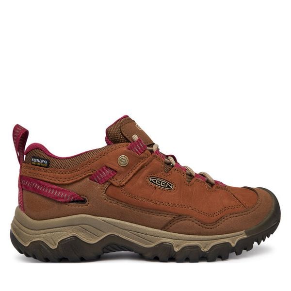 Trekkingi Keen. Brązowe obuwie sportowe damskie Keen, bez wzorów, trekkingowe. Za 559.99 zł.