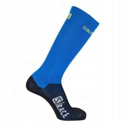 Skarpety dla dorosłych do narciarstwa biegowego Salomon S/Race Compression. Niebieskie skarpety damskie Salomon, bez wzorów, z elastanu. Za 89.00 zł.