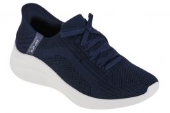 Buty sportowe Sneakersy damskie, Skechers Slip-Ins Ultra Flex 3.0 - Brilliant. Niebieskie obuwie sportowe damskie Skechers, bez wzorów, z materiału, trekkingowe. Za 339.99 zł.