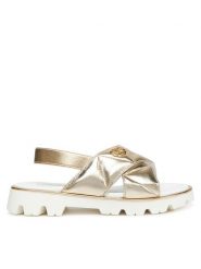 TWINSET Sandały 251GCJ044 S Złoty. Żółte sandały dziewczęce Twinset, ze skóry, bez zapięcia. Za 489.99 zł.