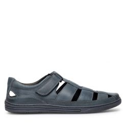 Sandały Lasocki. Niebieskie sandały męskie Lasocki, bez zapięcia. Za 179.99 zł.