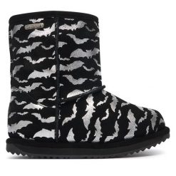Śniegowce EMU Australia. Czarne buty zimowe chłopięce Emu Australia, bez wzorów, bez zapięcia. Za 474.99 zł.