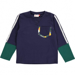 Koszulka "Thomas 709" w kolorze granatowym. Zielone t-shirty dla chłopców marki Lego Wear Fashion, z bawełny, z długim rękawem. W wyprzedaży za 59.95 zł.
