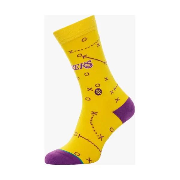 Stance Skarpety Lakers Playbook , żółty, rozmiar M. Żółte skarpety męskie Stance, bez wzorów, z bawełny. Za 79.99 zł.