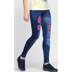 Czarno-Fuksjowe Legginsy Spirit. Niebieskie legginsy damskie Born2be. Za 34.99 zł.