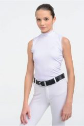 Koszulka do wyścigów jeździeckich Crystal Kids. Białe t-shirty i topy dla dziewczynek CAVALLIERA, bez wzorów, bez ramiączek. Za 240.00 zł.