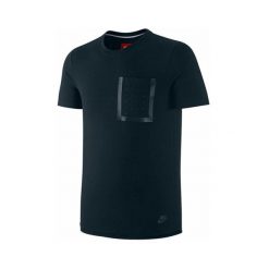 T-shirt Nike Bonded Pocket. Czarne t-shirty męskie Nike, s, bez wzorów, z bawełny, z asymetrycznym kołnierzem. Za 188.20 zł.