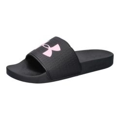 Under Armour Klapki Damskie ARMR Slide 6007532. Czarne klapki damskie Under Armour, bez wzorów, z materiału, bez obcasa. Za 134.65 zł.