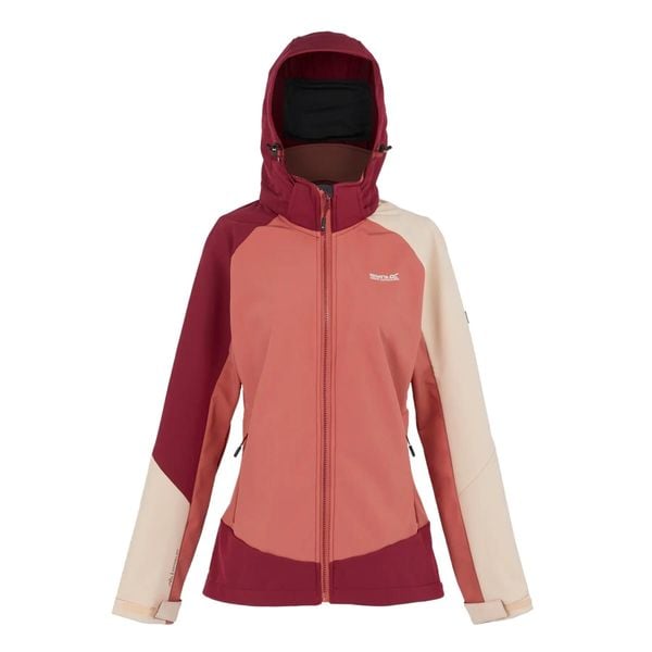 Kurtka damska softshell z kapturem Regatta Desoto X. Czerwone kurtki damskie Regatta, m, bez wzorów, z materiału, z kapturem. Za 169.00 zł.