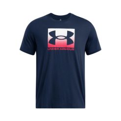 Treningowy top Under Armour Boxed Sports. Czerwone koszulki sportowe męskie Under Armour, m, bez wzorów, bez kołnierzyka, bez ramiączek. Za 179.50 zł.