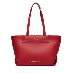 Torebka Armani Exchange. Czerwone torebki do ręki damskie Armani Exchange, bez wzorów, bez dodatków. Za 654.99 zł.