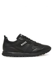 BOSS Sneakersy J52804 S Czarny. Czarne buty sportowe chłopięce Boss, bez wzorów, z materiału, bez zapięcia. Za 759.99 zł.