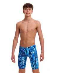 Spodenki FUNKY TRUNKS Wing Streak - jammery chłopięce. Niebieskie kąpielówki dla chłopców FUNKY TRUNKS, bez wzorów, z elastanu. Za 199.00 zł.