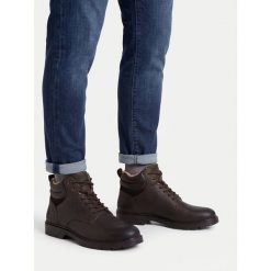 Trzewiki Lasocki. Brązowe botki męskie Lasocki, bez wzorów, bez zapięcia. Za 279.99 zł.