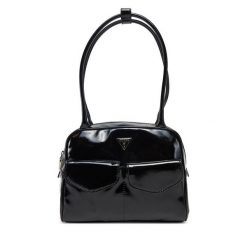 Torebka Guess. Czarne torebki do ręki damskie Guess, z aplikacjami, klasyczne, bez dodatków. Za 309.99 zł.